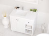 Viva Stone 36" Left Sink Matte White - Solid Surface Countertop