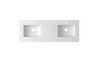 Viva Stone 60" Double Sink Matte White - Solid Surface Countertop
