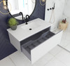 Vitri 42 - Cloud White Cabinet + Matte White Viva Stone Solid Surface Countertop