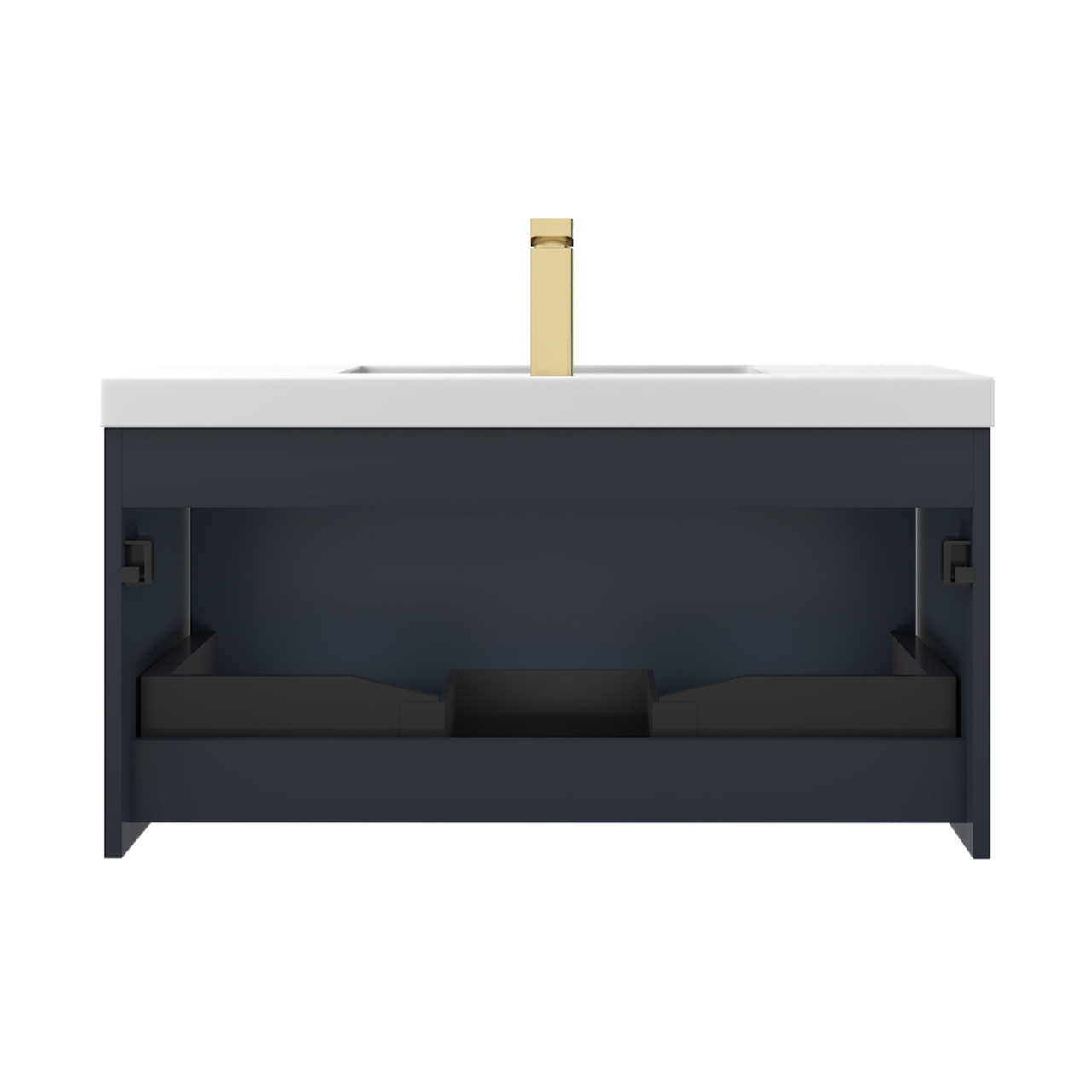 Blossom 36" Floating Bathroom Vanity With Sink - Night Blue in Single ...