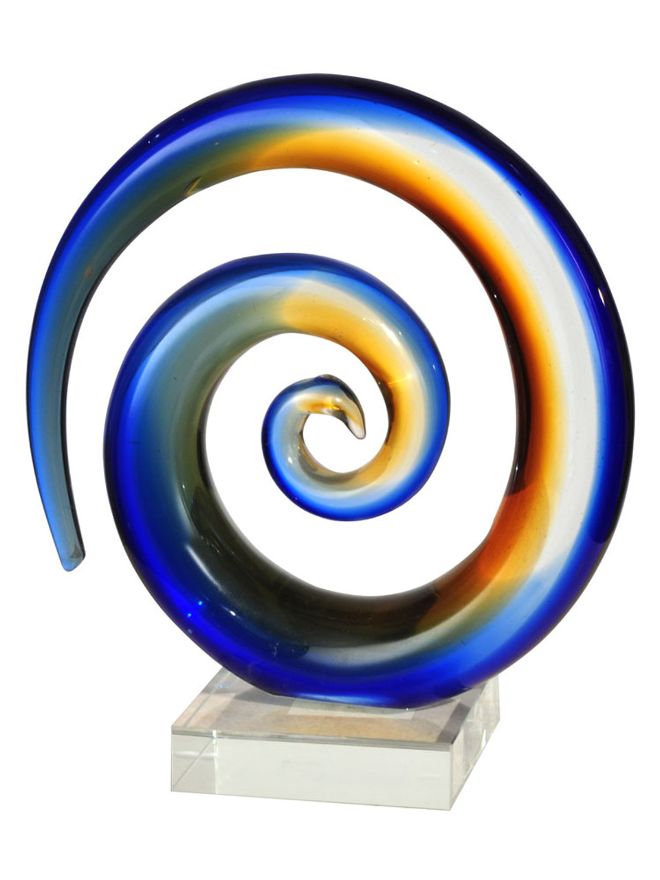 高価値 Dale Handcrafted Tiffany Tiffany Handcrafted Art Glass Glass Dale  Sculpture， Art Amber Rainbow in and Arcus Aqua Sculpture