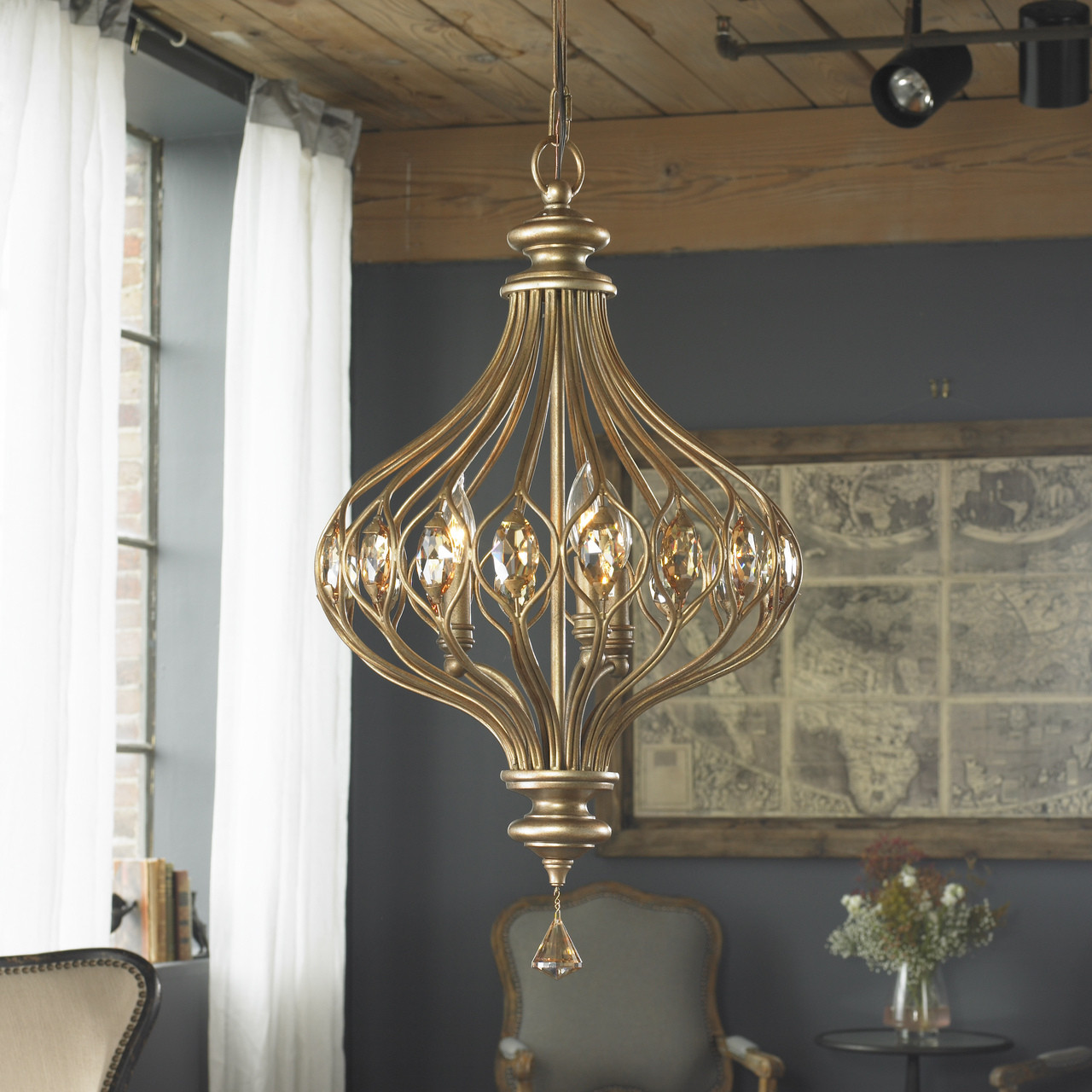 Uttermost Sabina 3 Lt Gold Pendant in 