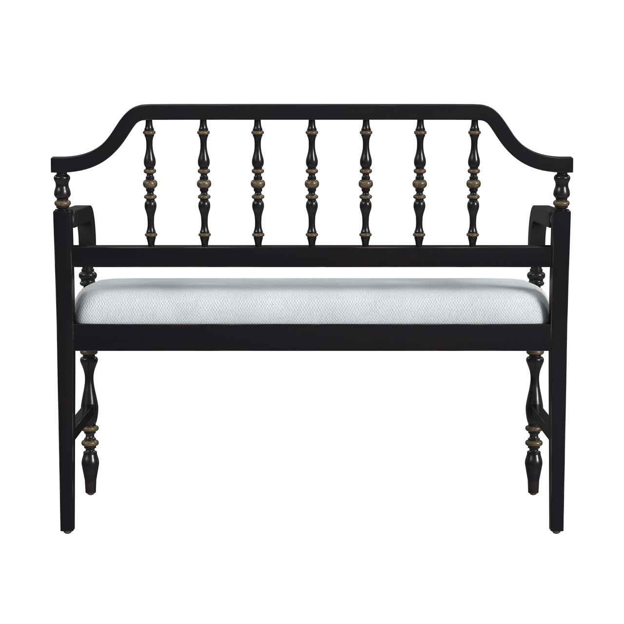 Butler Specialty Emilia Caf? Noir Upholstered Bench Benches | StudioLX