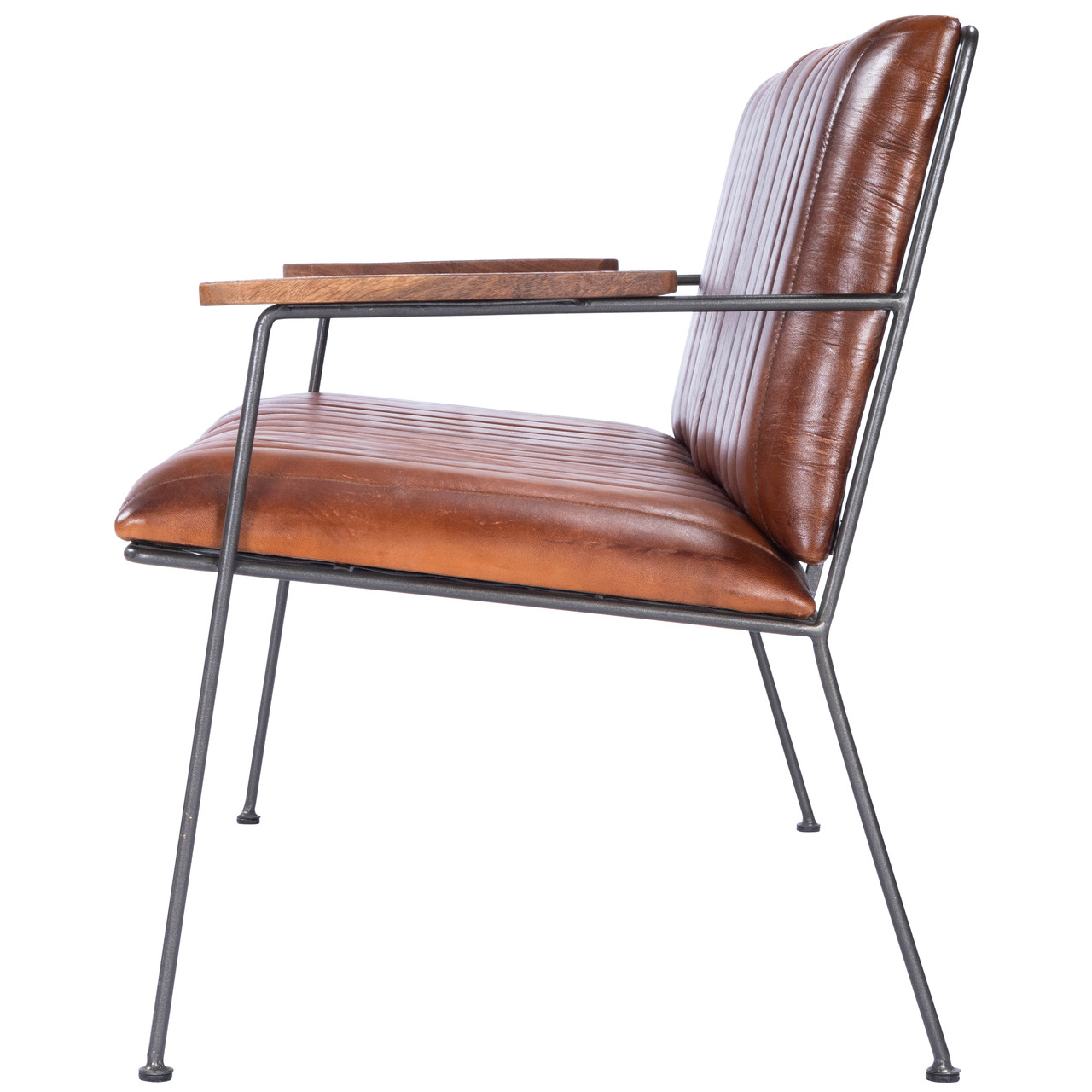 Butler Specialty Phoenix Leather & Metal Bench Benches | StudioLX