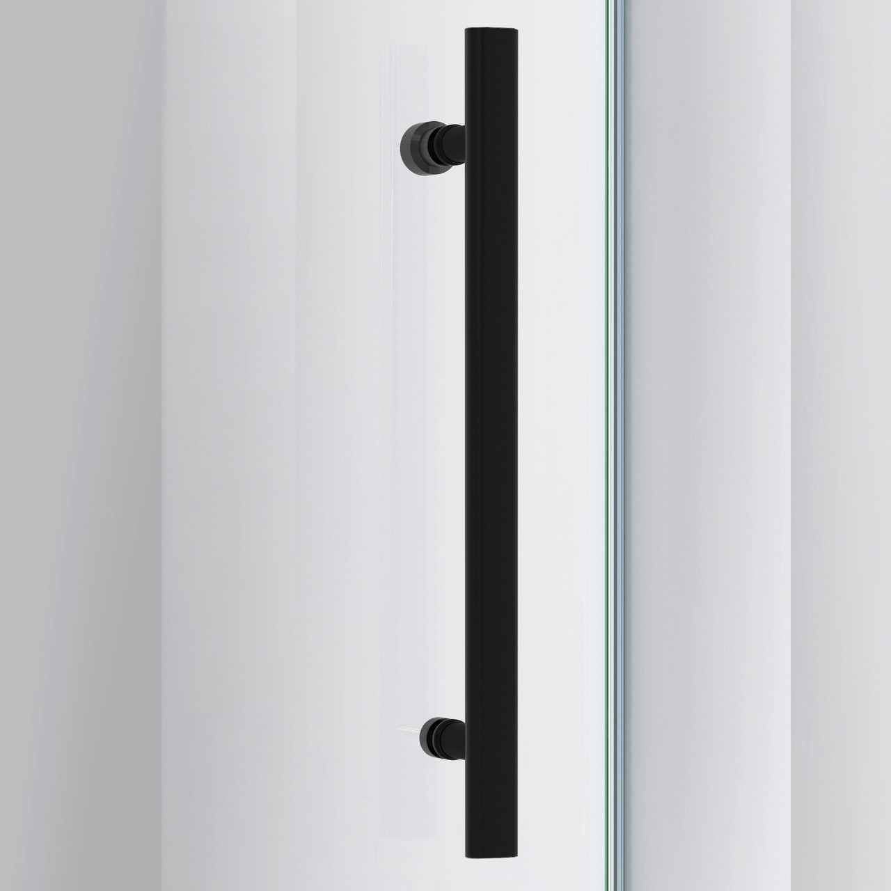 Enigma Air Satin Black Frameless Sliding Shower Door