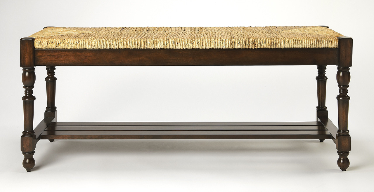 Butler Specialty Butler Ravello Woven Wicker Bench Benches | StudioLX