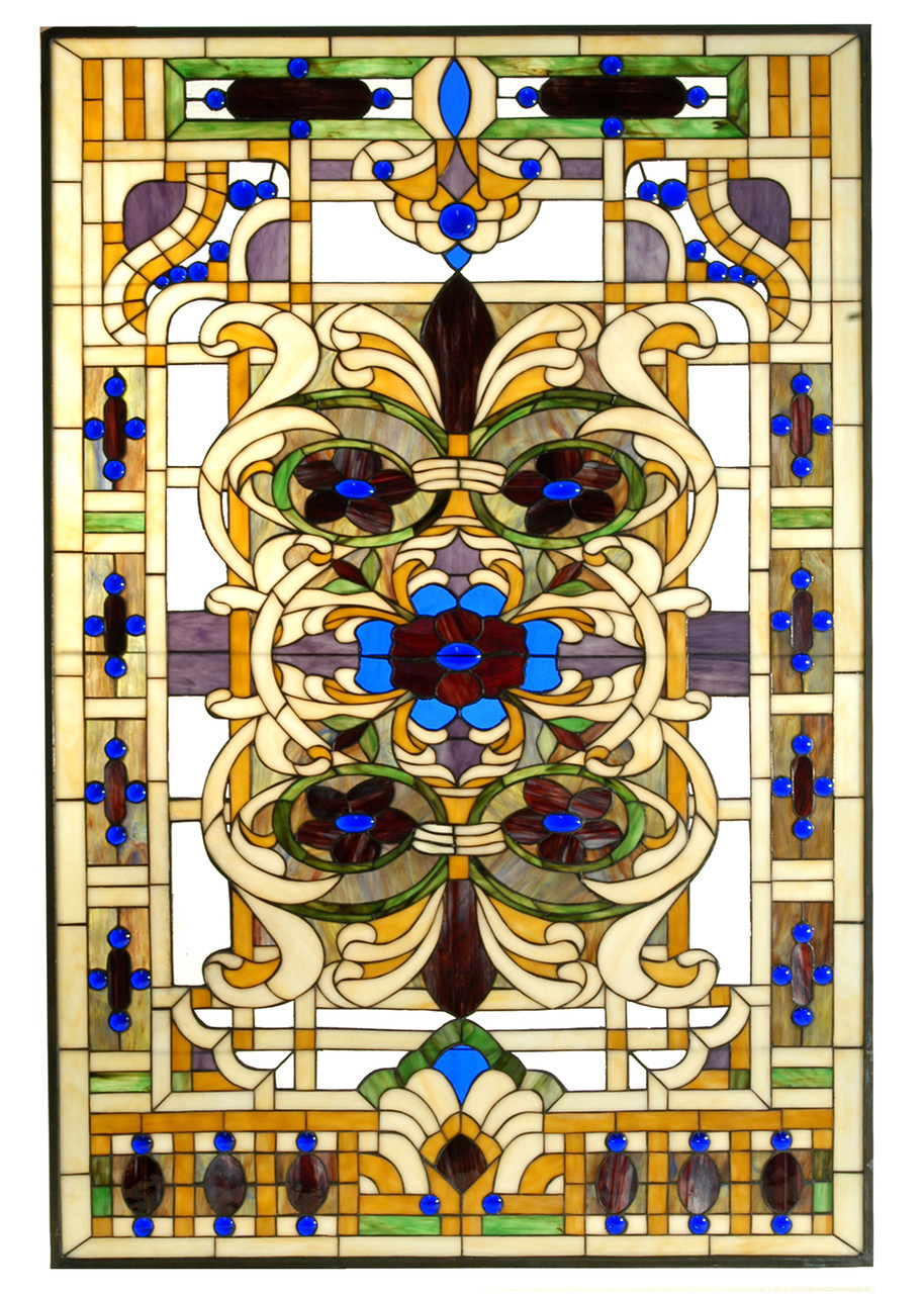 meyda stained glass window panel