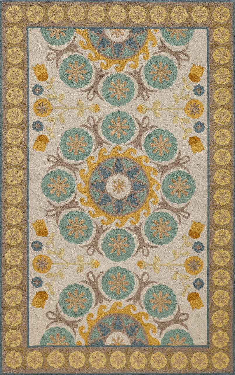 Momeni Suzani Hook SZI-2 Blue Hand Hooked - 2'3