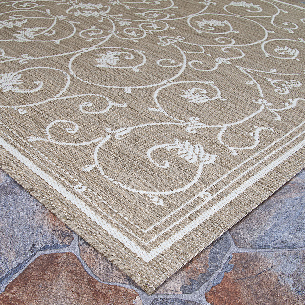 Couristan Recife Veranda Champagne/taupe Indoor/outdoor Area Rug - 2' X ...