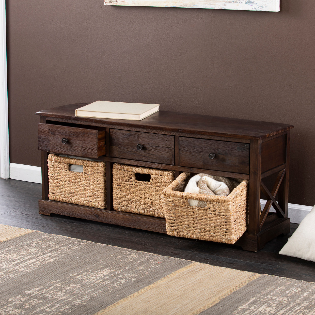 Southern Enterprises Jayton Storage Bench - Thumbnail 2