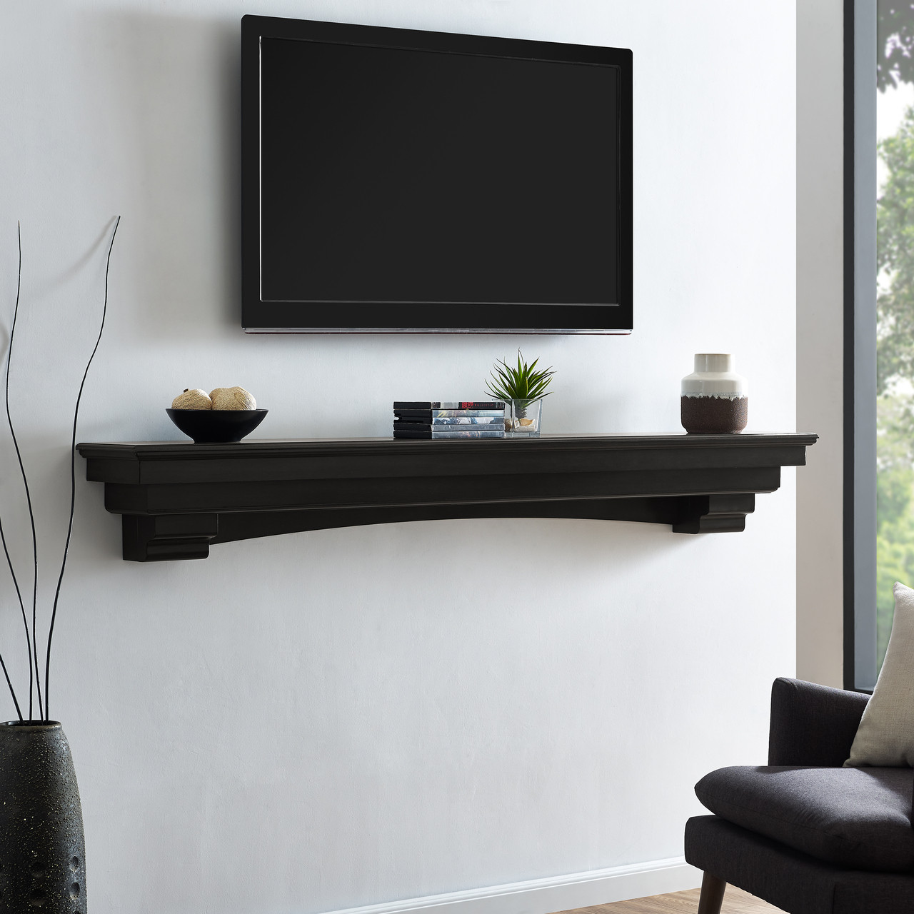 Southern Enterprises Alconbury Fireplace Mantel Shelf in Fireplace