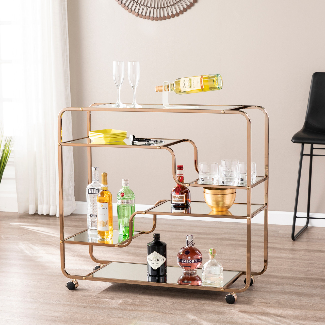 Southern Enterprises Maylynn Bar Cart - Thumbnail 2