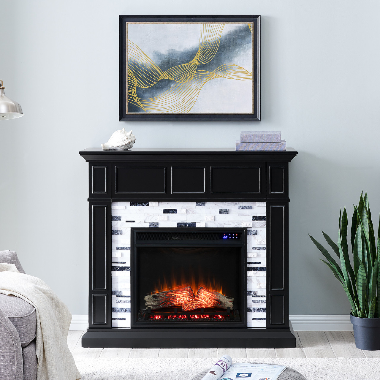 Southern Enterprises Drovling Electric Fireplace - Thumbnail 4