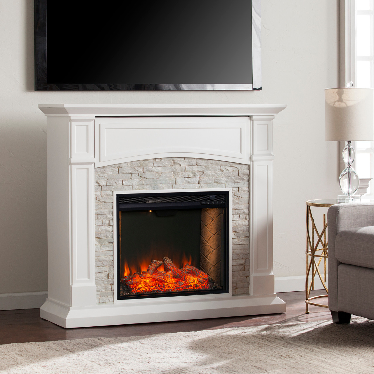 Southern Enterprises Seneca Smart Media Fireplace