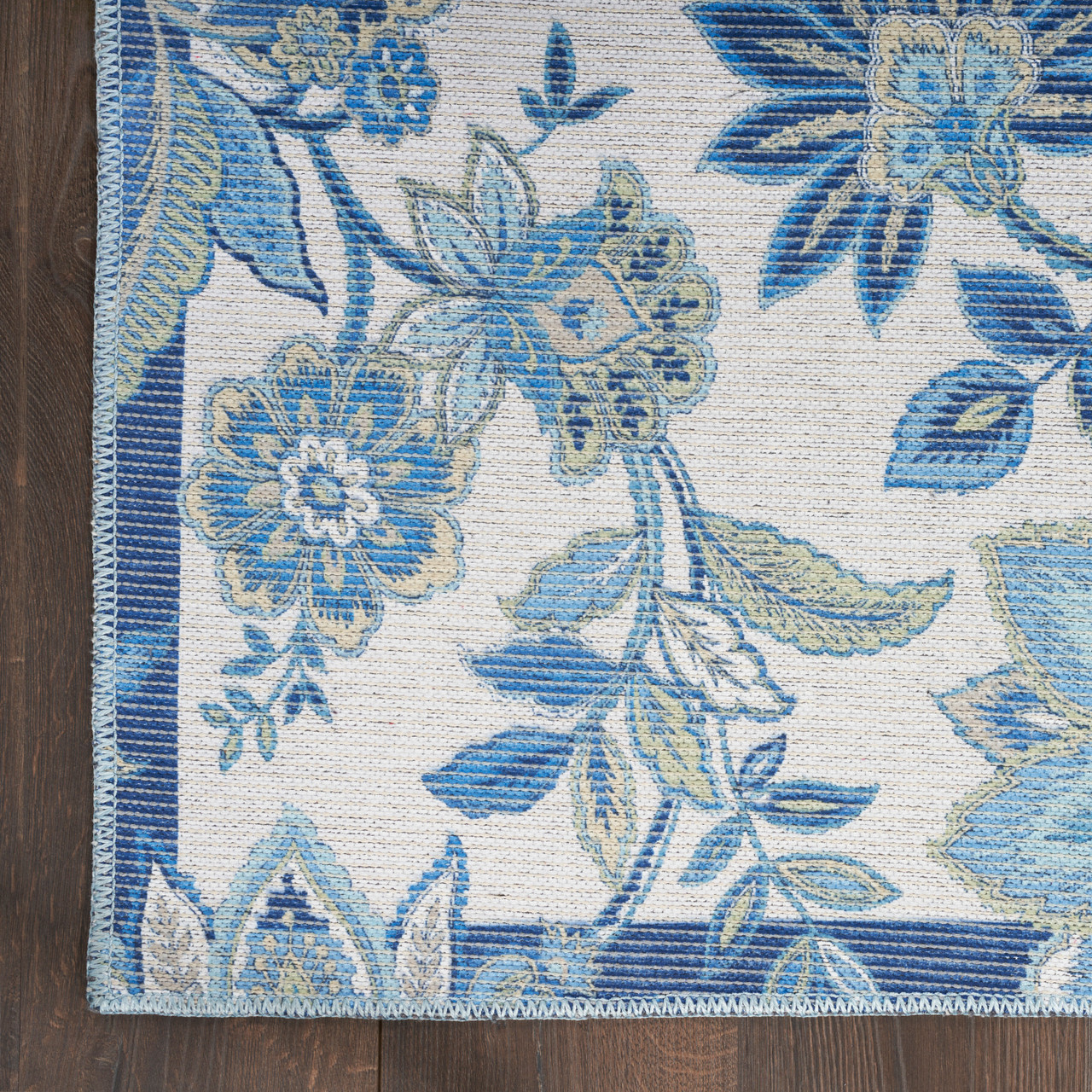 Nourison Waverly Washable Collection Waw01 Ivory Blue Area Rug - 2' X 3 ...