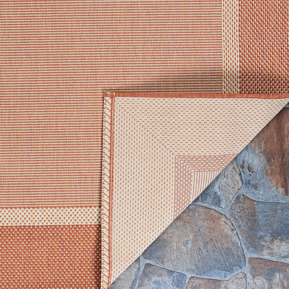 Couristan Recife Stria Texture Natural/terra Cotta Indoor/outdoor Area ...