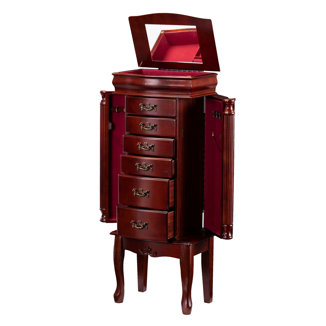 Southern Enterprises Jewelry Armoire - Mahogany in Jewelry Armoires at
