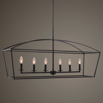 Uttermost Clayton 6 Light Linear Chandelier