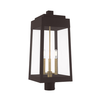 Livex Lighting 3 Lt Bronze Outdoor Post Top Lantern - 20859-07