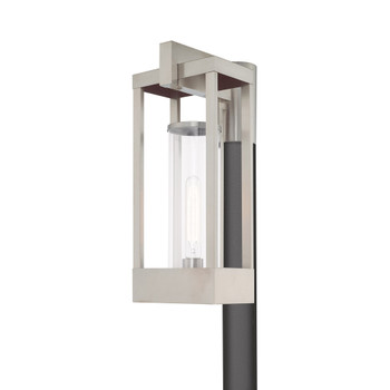 Livex Lighting 1 Lt Brushed Nickel Outdoor Post Top Lantern - 20996-91