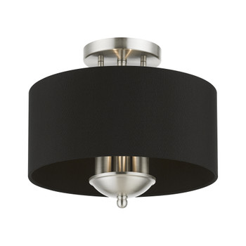 Livex Lighting 3 Light Brushed Nickel Semi-flush Mount - 40111-91