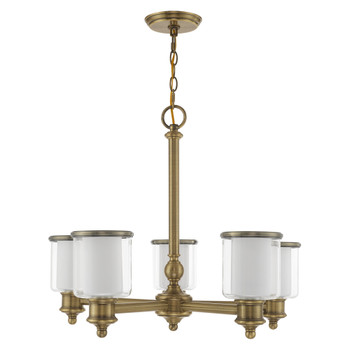 Livex Lighting 5 Lt Antique Brass Chandelier - 40205-01