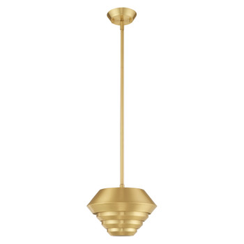 Livex Lighting 1 Lt Satin Brass Mini Pendant - 40401-12