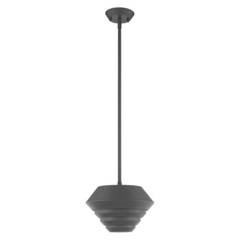 Livex Lighting 1 Lt Scandinavian Gray Mini Pendant - 40401-76