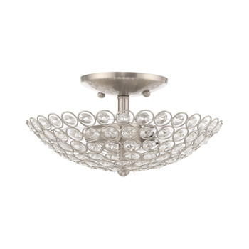 Livex Lighting 2 Lt Brushed Nickel Ceiling Mount - 40441-91