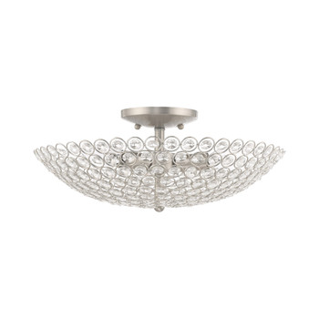 Livex Lighting 3 Lt Brushed Nickel Ceiling Mount - 40446-91