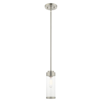 Livex Lighting 1 Lt Brushed Nickel Mini Pendant - 40470-91