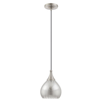 Livex Lighting 1 Lt Brushed Nickel Mini Pendant - 40645-91