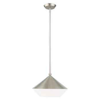 Livex Lighting 1 Lt Brushed Nickel Mini Pendant - 40685-91