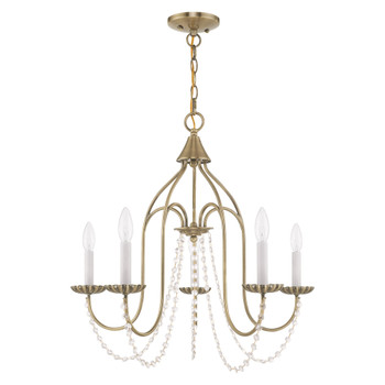 Livex Lighting 5 Lt Antique Brass Chandelier - 40795-01