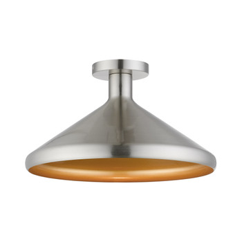 Livex Lighting 1 Light Brushed Nickel Semi-flush Mount - 40950-91