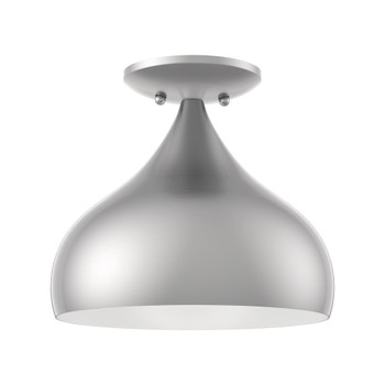 Livex Lighting 1 Light Brushed Nickel Semi-flush Mount - 40980-91