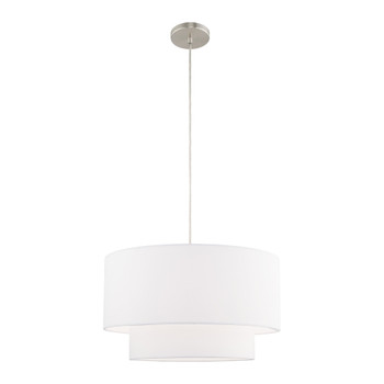 Livex Lighting 1 Lt Brushed Nickel Pendant Chandelier - 41098-91