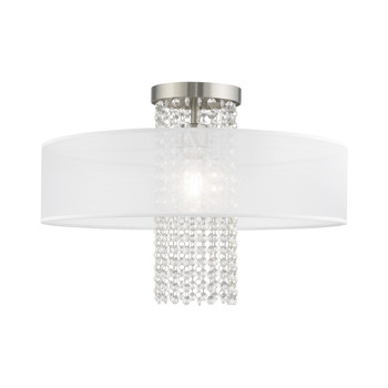 Livex Lighting 1 Lt Brushed Nickel Ceiling Mount - 41127-91