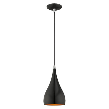 Livex Lighting 1 Lt Shiny Black Mini Pendant - 41171-68