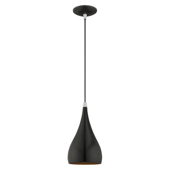 Livex Lighting 1 Lt Shiny Black Mini Pendant - 41171-68