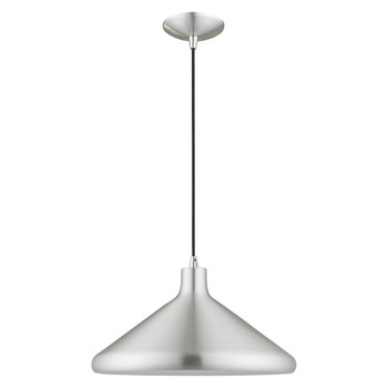 Livex Lighting 1 Lt Brushed Aluminum Mini Pendant - 41179-66