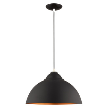 Livex Lighting 1 Lt Black Mini Pendant - 41180-04