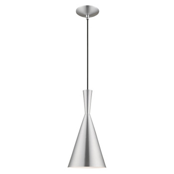 Livex Lighting 1 Lt Brushed Aluminum Mini Pendant - 41185-66