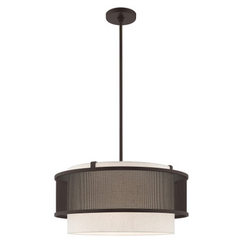 Livex Lighting 4 Lt Bronze Pendant Chandelier - 41205-07