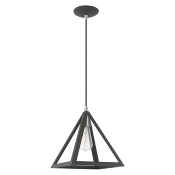 Livex Lighting 1 Lt Scandinavian Gray Mini Pendant - 41329-76