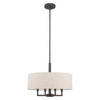 Livex Lighting 4 Lt English Bronze Pendant Chandelier - 42604-92