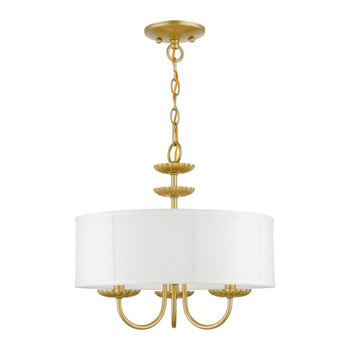 Livex Lighting 3 Light Soft Gold Pendant Chandelier - 42983-33