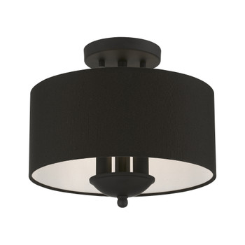 Livex Lighting 3 Light Black Semi-flush Mount - 43441-04