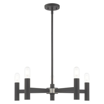 Livex Lighting 5 Lt Scandinavian Gray Chandelier - 51135-76