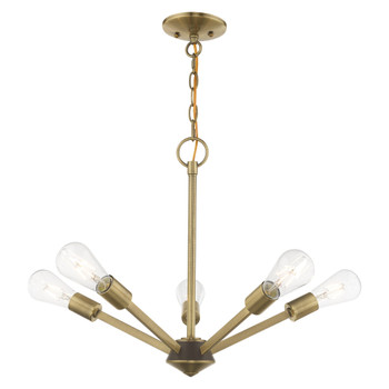Livex Lighting 5 Lt Antique Brass Chandelier - 51155-01